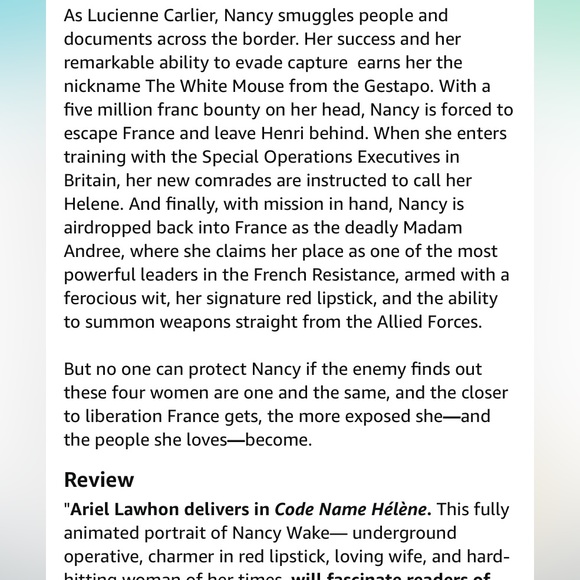 Code name Helene by Ariel Lawhorn GUC paperback historical fiction book - Picture 2 of 5